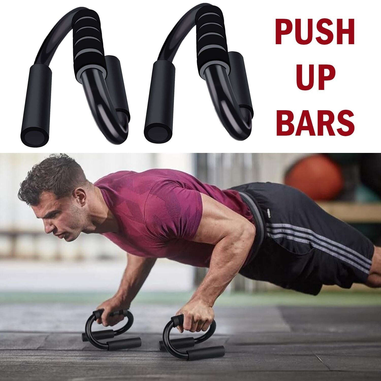 S-Shaped Push Up Bars