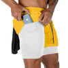 2 In 1 Double-deck Sport Shorts Sportswear Gym Fitness Short Pants